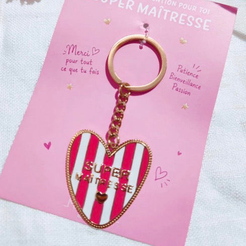 Porte-clés « Super Maîtresse »