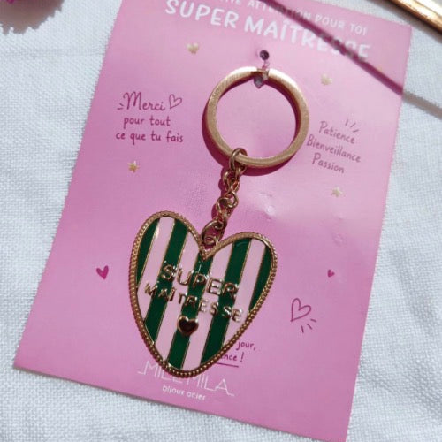 Porte-clés « Super Maîtresse »