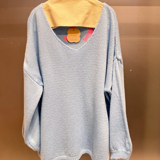 💙 Pull brodé “MOMLIFE” Bleu