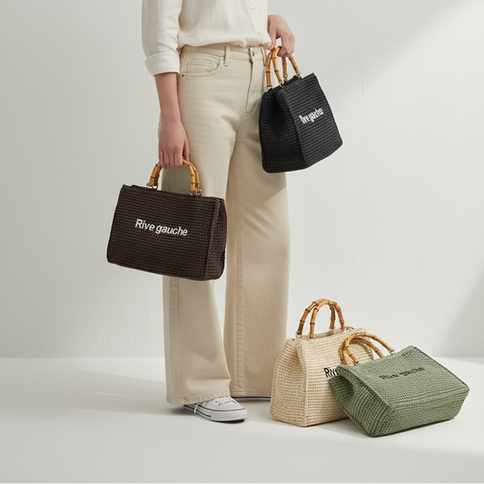 Cabas Rive Gauche kaki– Matière vegan