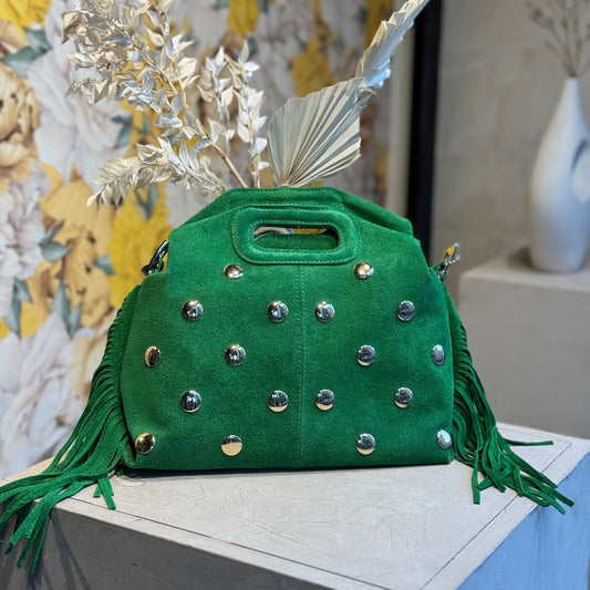 Sac en cuir clouté Gazon – Fabrication italienne