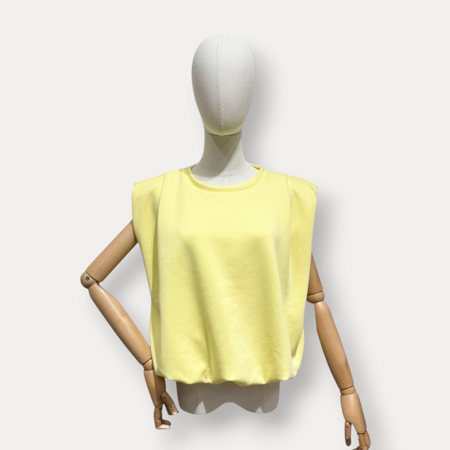 Top sans manches structuré – Jaune