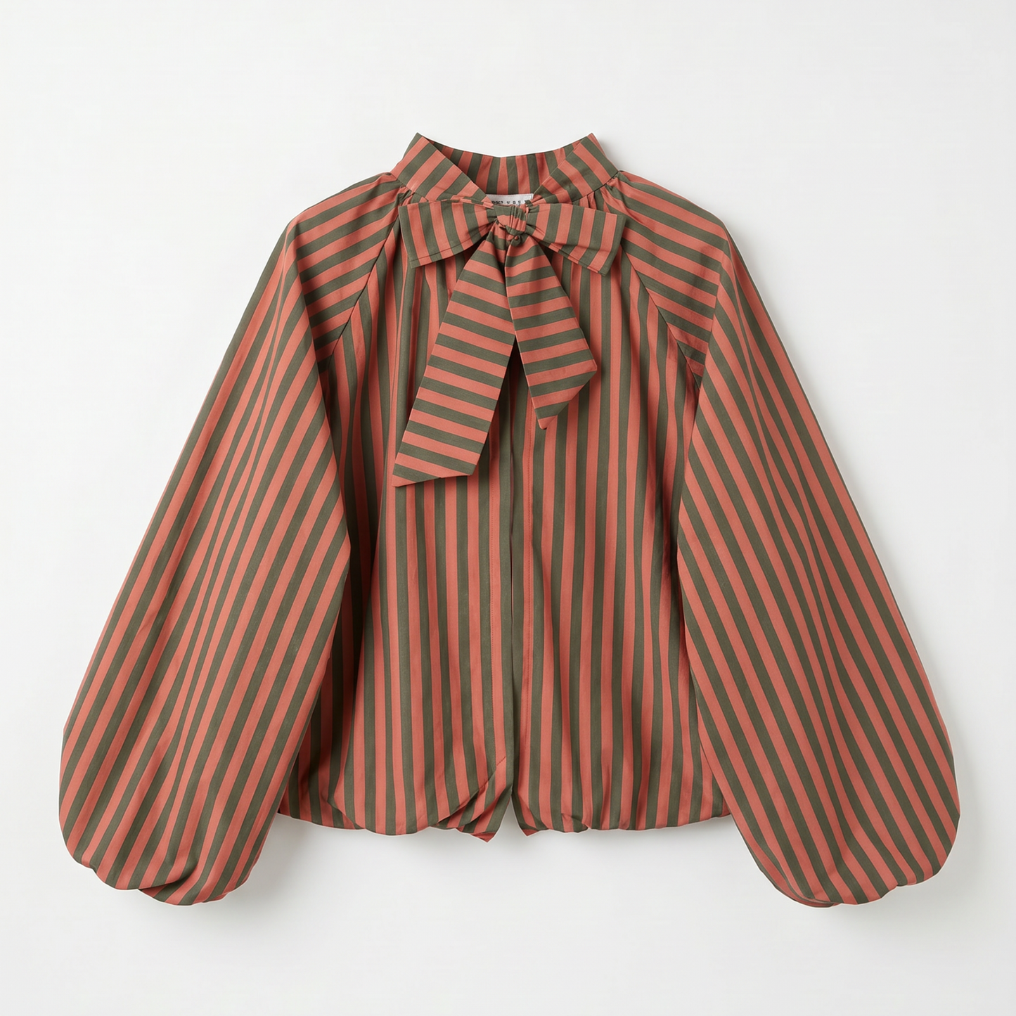 Blouse Rayée à Nœud – 100 % Coton