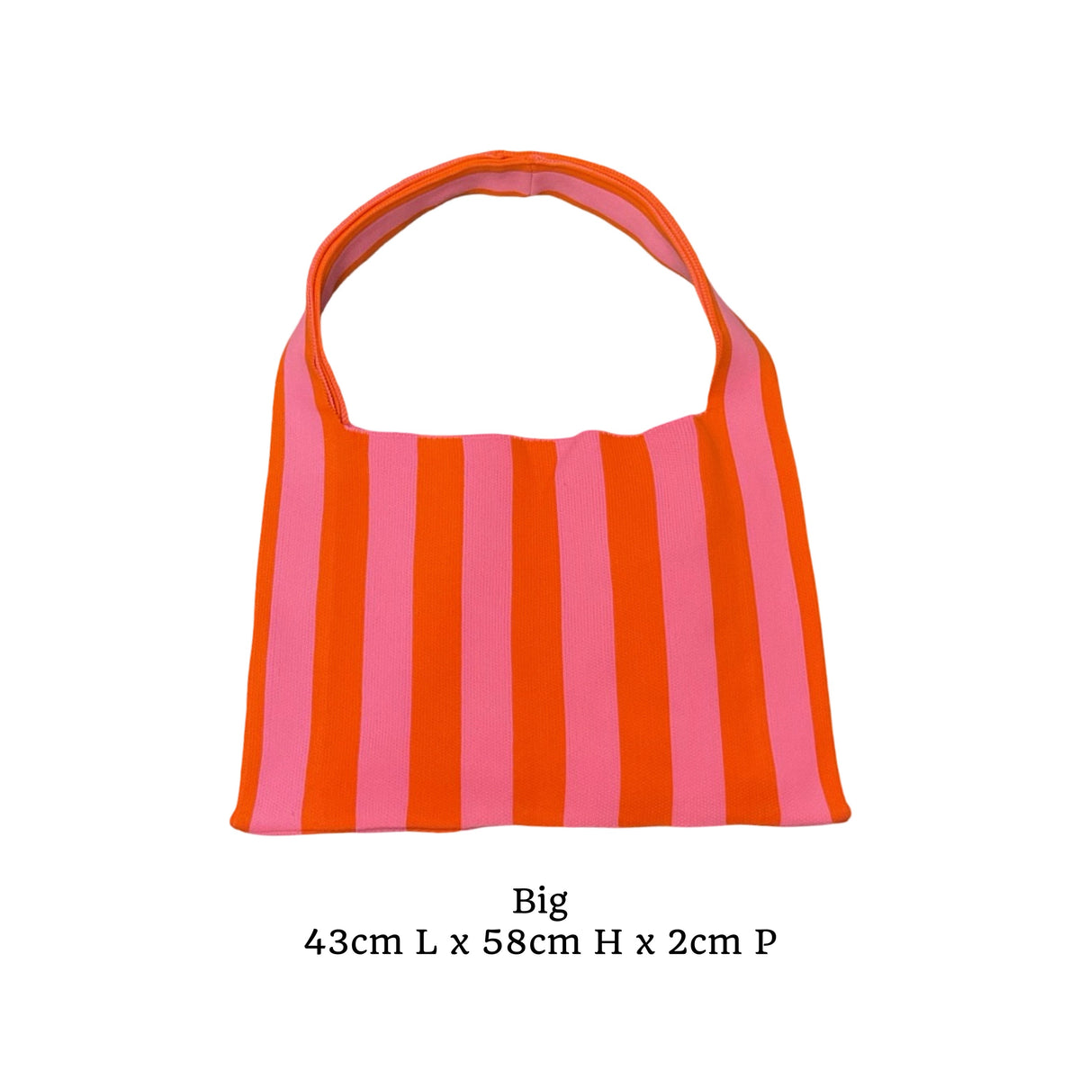 Tote bag rayé rose & orange