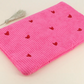 💕 Trousse cœur en velours côtelé Fuchsia