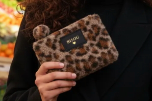 💕 Pochette Bisou Léopard Taupe