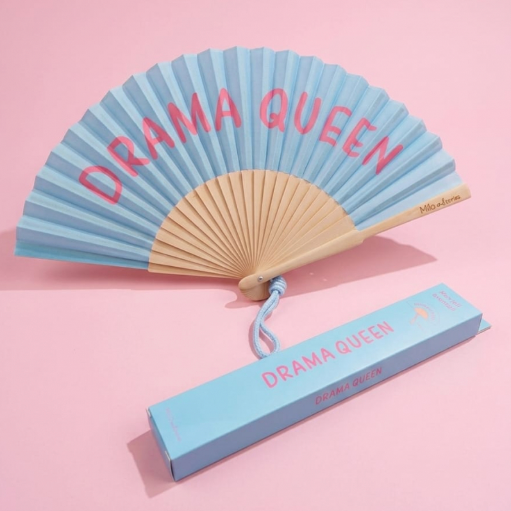 Éventail "Drama Queen" – Avec Cordon Main Libre