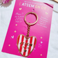 Porte-clés "ATSEM en Or" – Émaillé Rose & Rouge