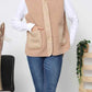 GILET MOUTON SUEDINE BEIGE