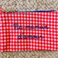 ❤️Pochette  Vichy "ma maman d'amour "Rouge