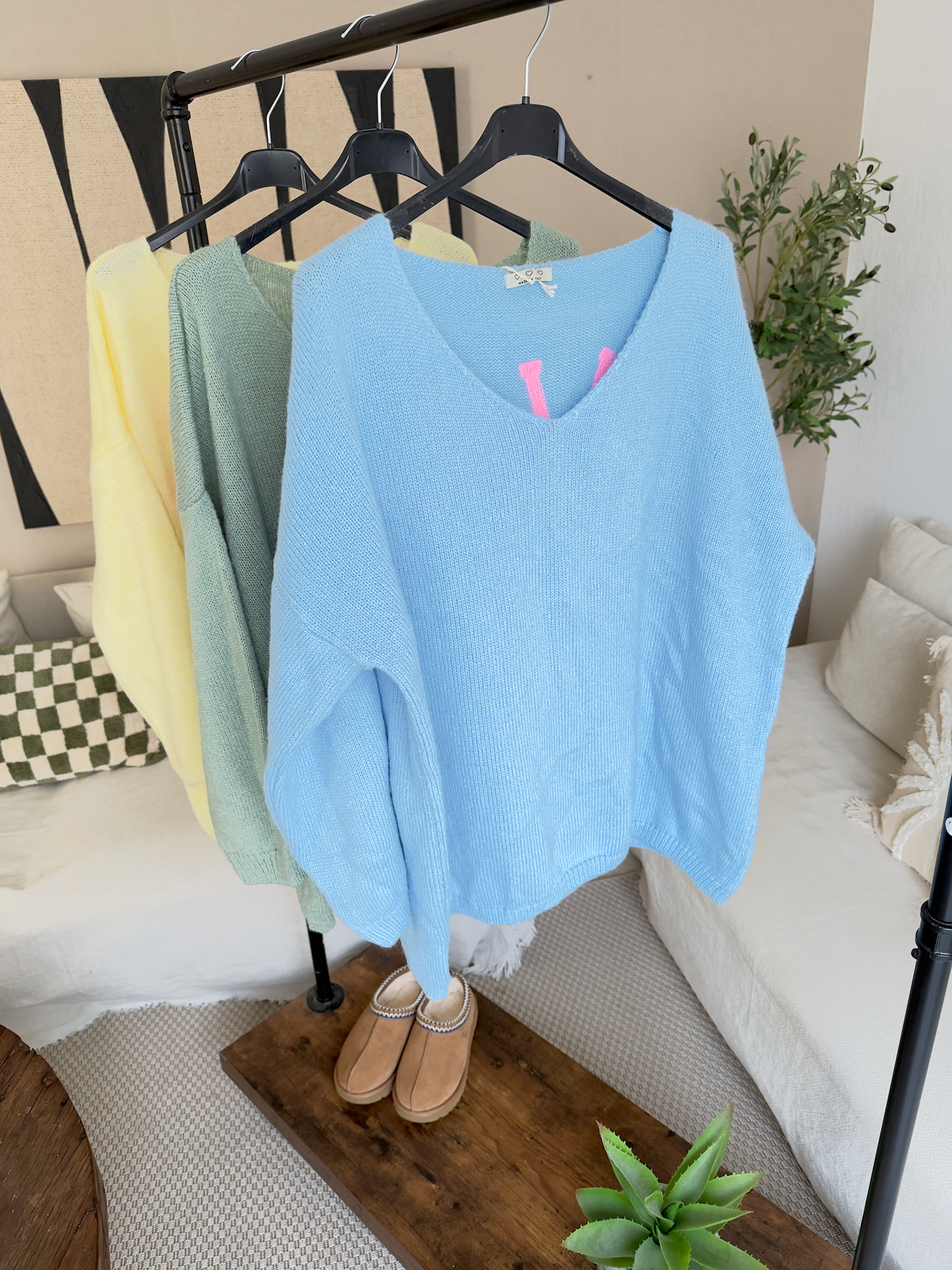 💙 Pull brodé “MOMLIFE” Bleu