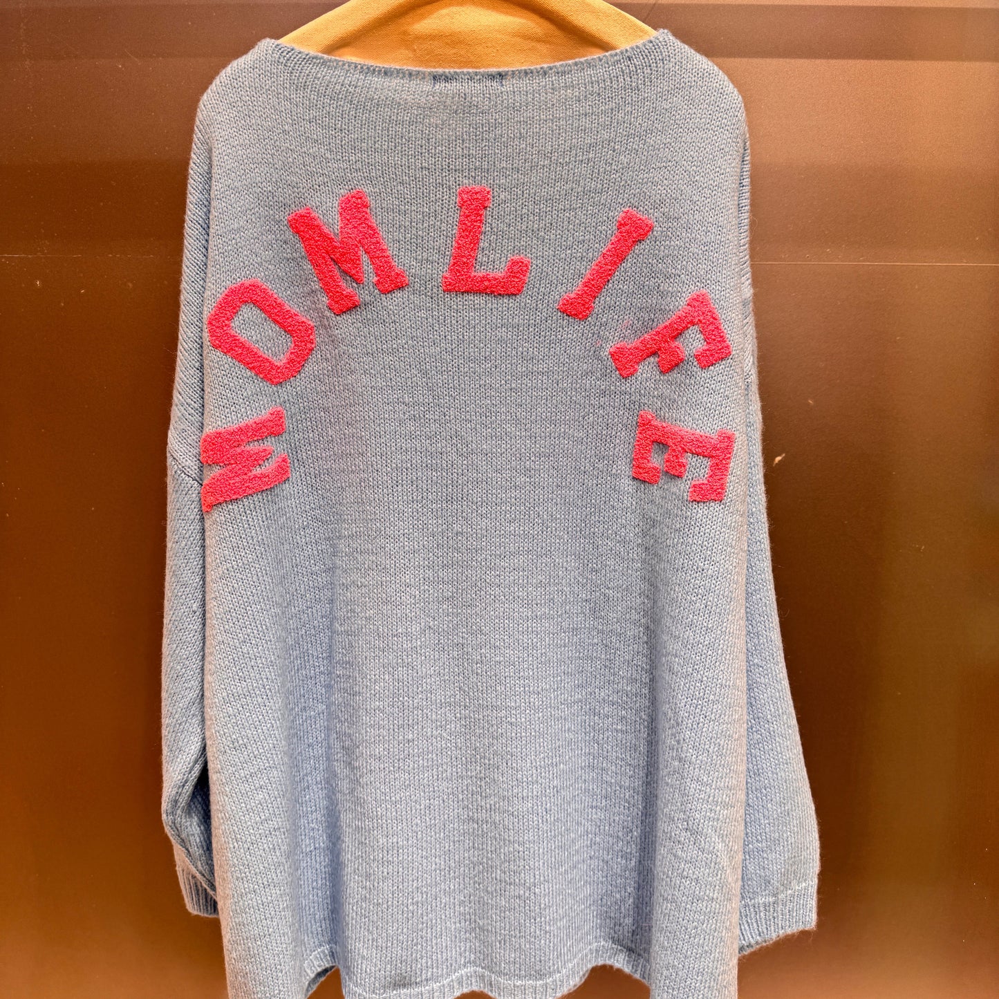 💙 Pull brodé “MOMLIFE” Bleu