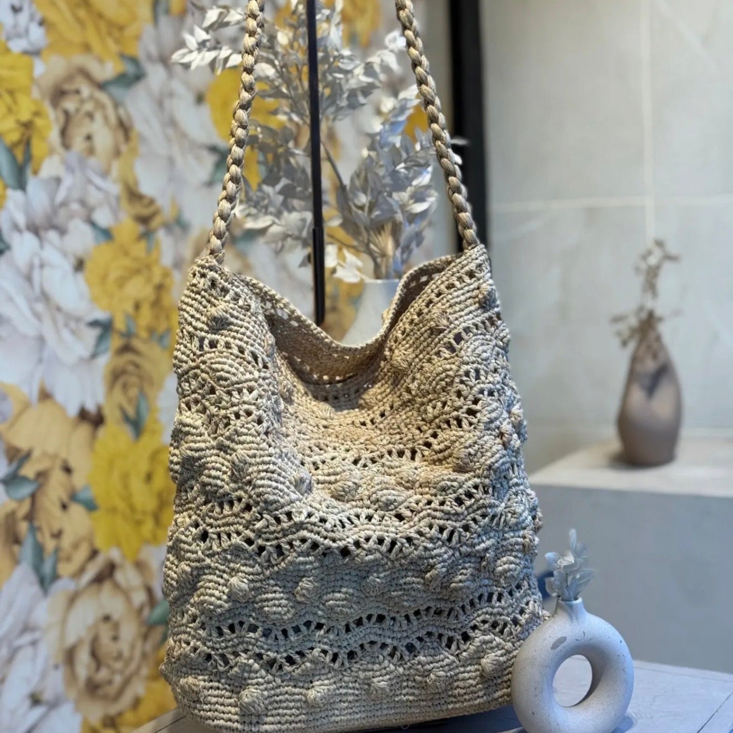 👜 Sac 100% raphia crochet