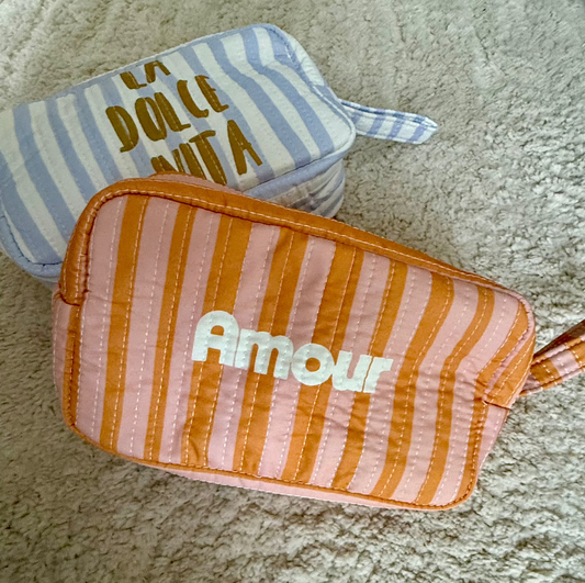 Trousse de toilette réversible "Amour  "