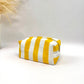 Trousse de toilette rayée en coton Jaune