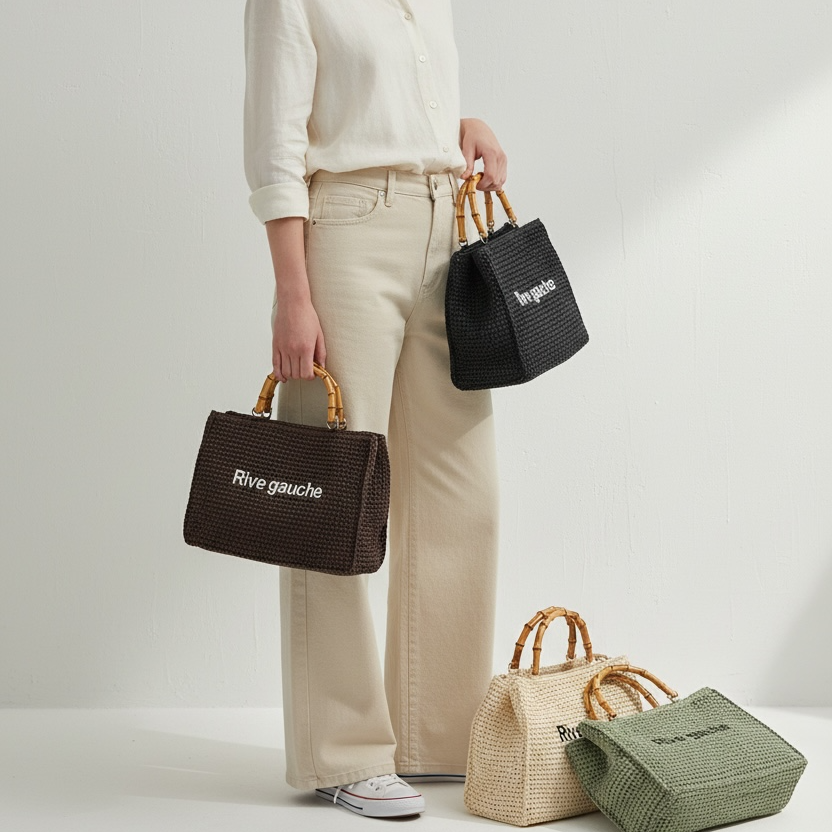 Cabas Rive Gauche Noir – Matière vegan