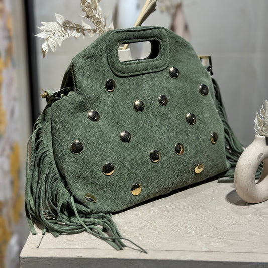 Sac en cuir clouté Amende– Fabrication italienne