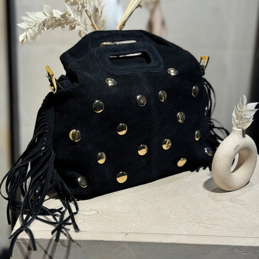 Sac en cuir clouté Noir – Fabrication italienne