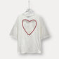 ❤️ T-shirt Cœur Dentelle Oversize