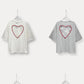 🖤 T-shirt Cœur Dentelle Oversize
