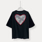 🖤 T-shirt Cœur Dentelle Oversize
