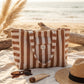 👜 Sac de plage 100% coton rayé Marron
