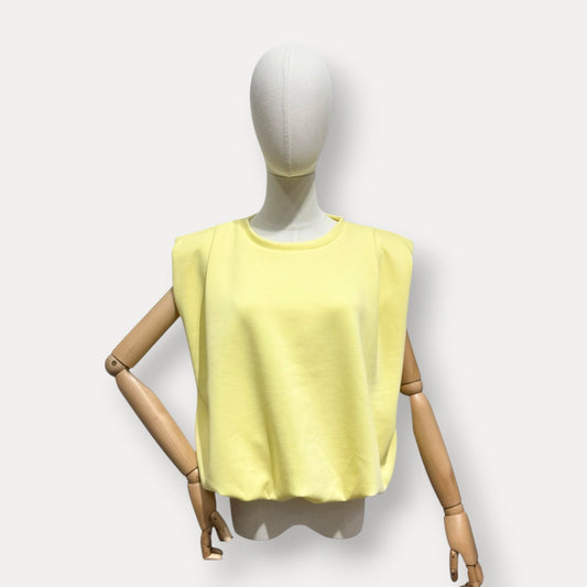 Top sans manches structuré – Jaune
