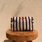 Trousse Rayée "Bisou"Noire