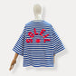 T-shirt Marinière "Soleil" – Coupe Oversize Bleu