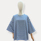 T-shirt Marinière "Soleil" – Coupe Oversize Bleu