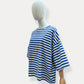 T-shirt Marinière "Soleil" – Coupe Oversize Bleu