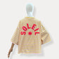T-shirt Marinière "Soleil" – Coupe Oversize Jaune & Rose
