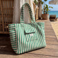 👜 Sac de plage 100% coton rayé Vert