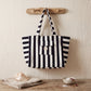 👜 Sac de plage 100% coton rayé Bleu Marine