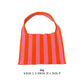 Tote bag rayé rose & orange