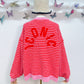 Pull marinière oversiz"ICONIC"FUSHIA ROUGE