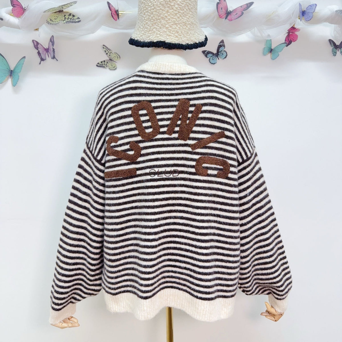 Pull marinière oversiz"ICONIC"MARRON