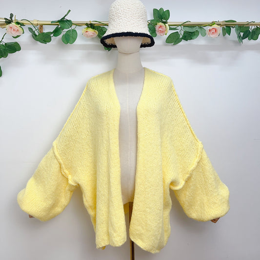 Gilet oversize rose jaune