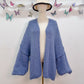 Gilet oversize bleu jean