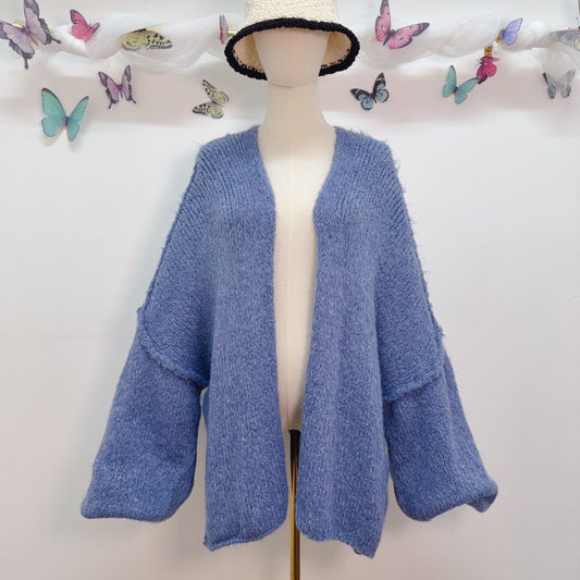 Gilet oversize bleu jean