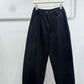 Pantalon large noir taille élastique