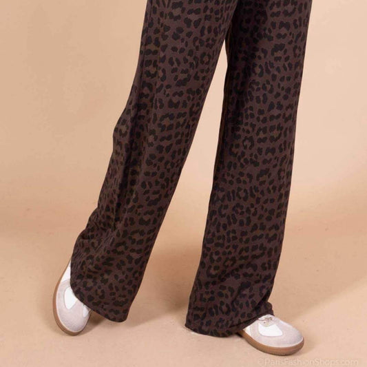 🐆Pantalon léopard fluide en coton